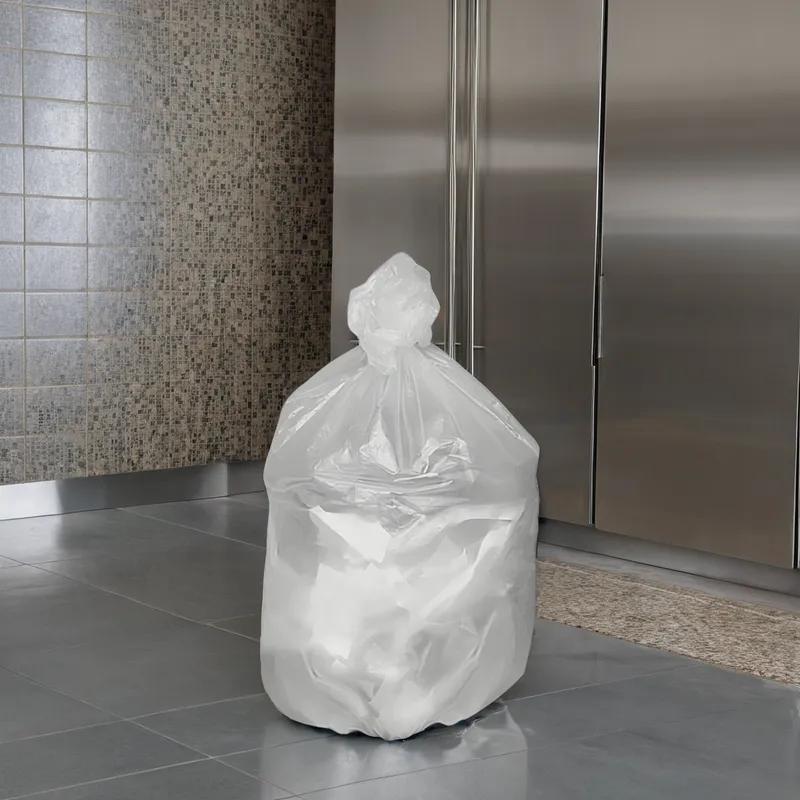 Victoria Bay Can Liner 24X24 IN Natural Plastic 5.5MIC Roll 50 Count/Pack 20 Packs/Case 1000 Count/Case