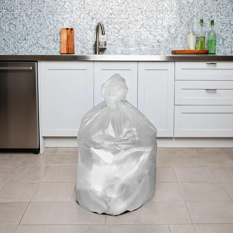 Victoria Bay Can Liner 24X24 IN Natural Plastic 5.5MIC Roll 50 Count/Pack 20 Packs/Case 1000 Count/Case