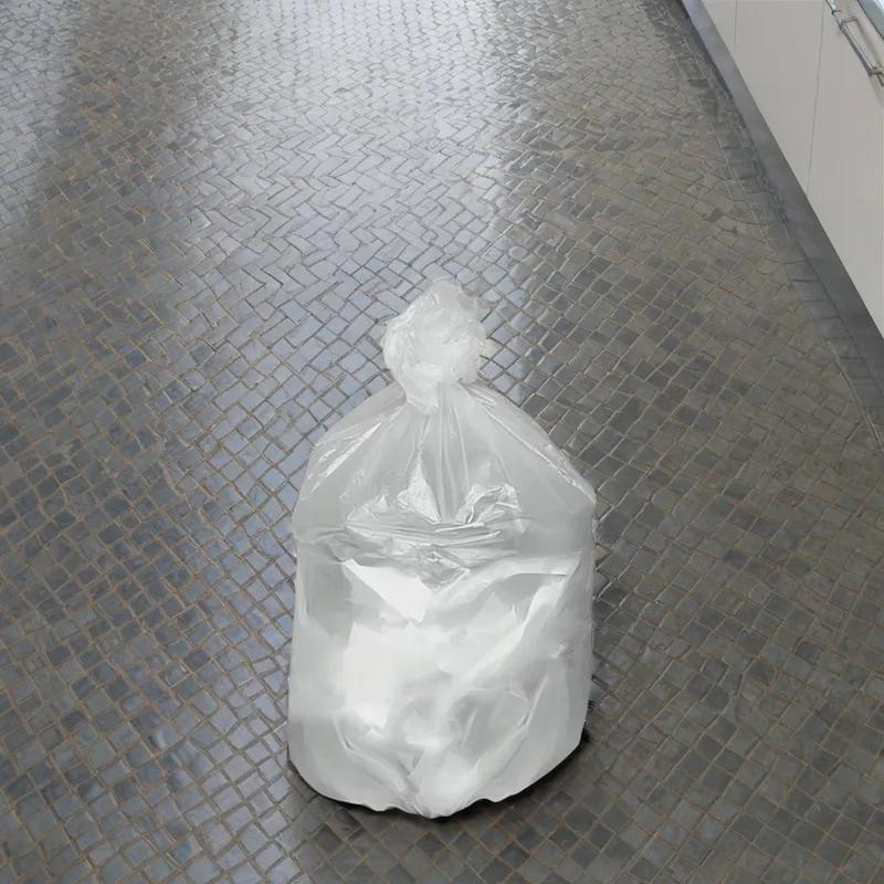 Victoria Bay Can Liner 24X24 IN Natural Plastic 5.5MIC Roll 50 Count/Pack 20 Packs/Case 1000 Count/Case