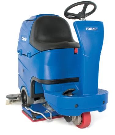 Clarke® Focus II Boost MicroRider Auto Scrubber 53.5X28.7X48.4 IN 21 GAL 28IN Blue Black Battery Compact Ride-On 1/Each
