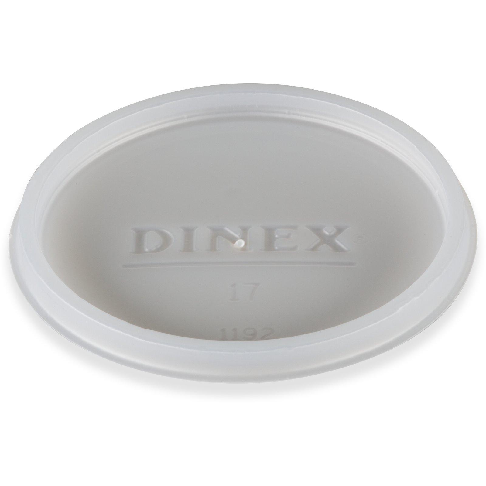 Dinex® Lid Flat PS Translucent For 6 OZ Cup No Hole 1000/Case