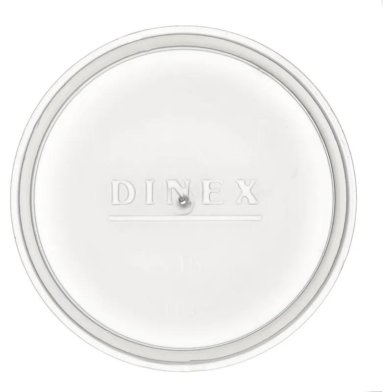 Dinex® Lid Flat PS Translucent For 6 OZ Cup No Hole 1000/Case