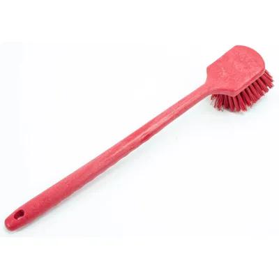 Sparta® Scrub Brush 20 IN Plastic Polyester Red Color Coded Long Handle Brown Floater 1/Each