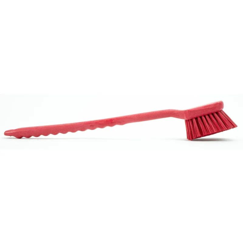 Sparta® Scrub Brush 20 IN Plastic Polyester Red Color Coded Long Handle Brown Floater 1/Each