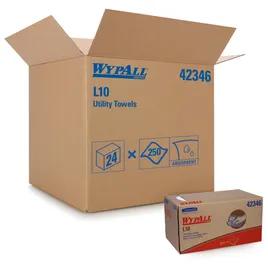 WypAll® L10 Cleaning Wipe 9X10.25 IN 2 Paper White Pop-Up Box Grocery 250 Count/Box 24 Box/Case 6000 Count/Case