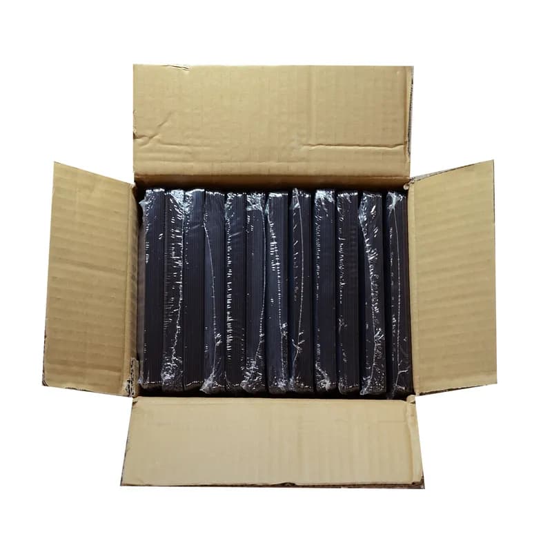 Plate 6.5X6.5 IN Plastic Black Square 120/Case