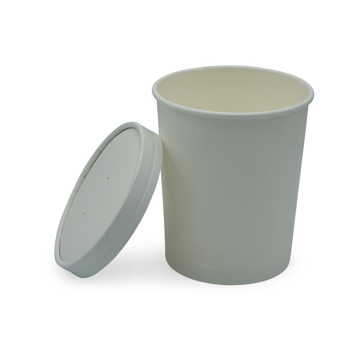 Solo® Flexstyle® Food Container Base & Lid Combo With Flat Lid 32 OZ Double Wall Poly-Coated Paper White 250/Case