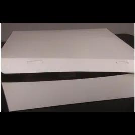 Easy Lock Cake Box 19X14X4.5 IN SUS Paperboard CRB White Rectangle Lock Corner 1-Piece 50/Bundle