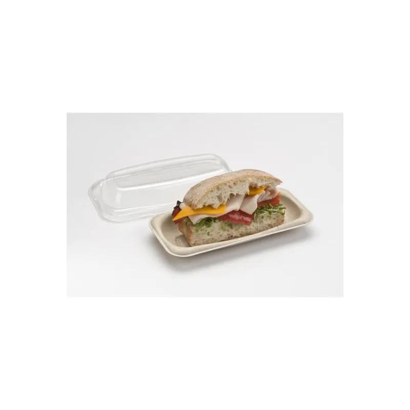 Hoagie & Sub Take-Out Container Base 8X4 IN Pulp Fiber Kraft Rectangle 300/Case