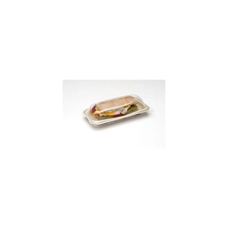 Lid Dome 8.5X4.4X1.3 IN PET Clear Rectangle For Container 300/Case