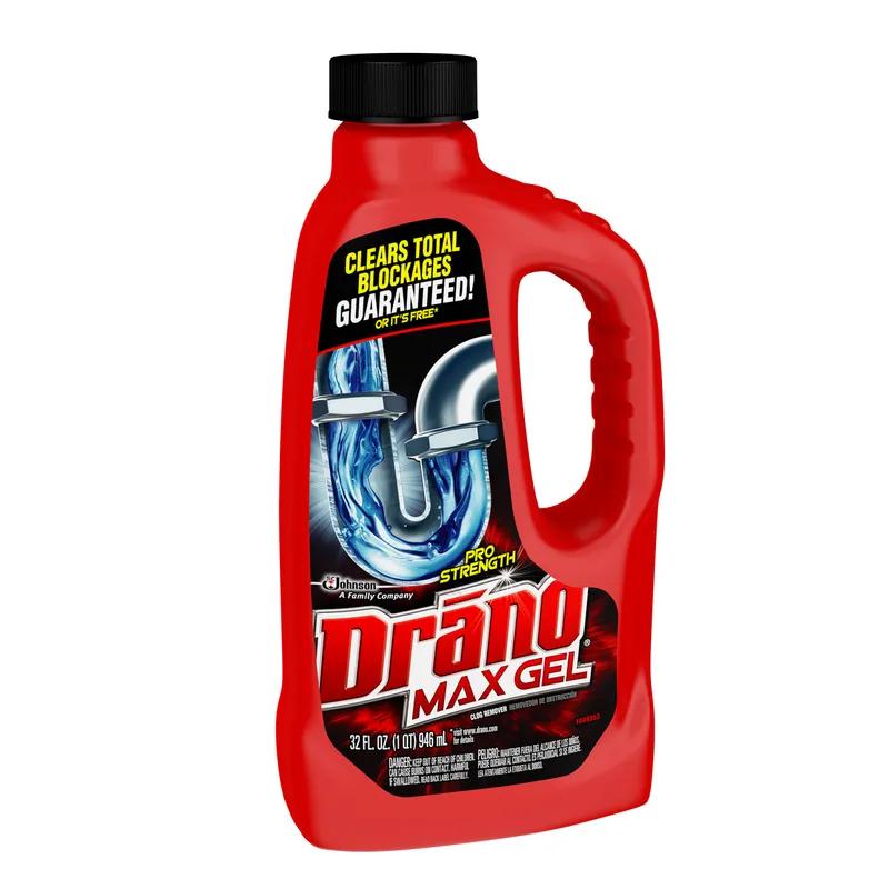 Drano® Unscented Drain Cleaner 32 FLOZ Maximum Strength Alkaline Gel 12/Case