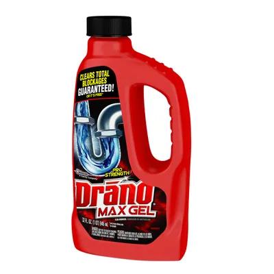 Drano® Unscented Drain Cleaner 32 FLOZ Maximum Strength Alkaline Gel 12/Case