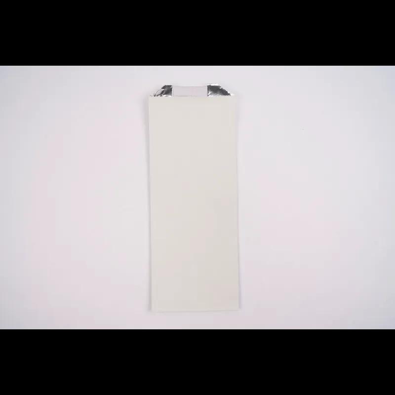 Bag 5.25X3.25X12 IN 1 QT Foil-Lined Paper White Gusset 1000/Case
