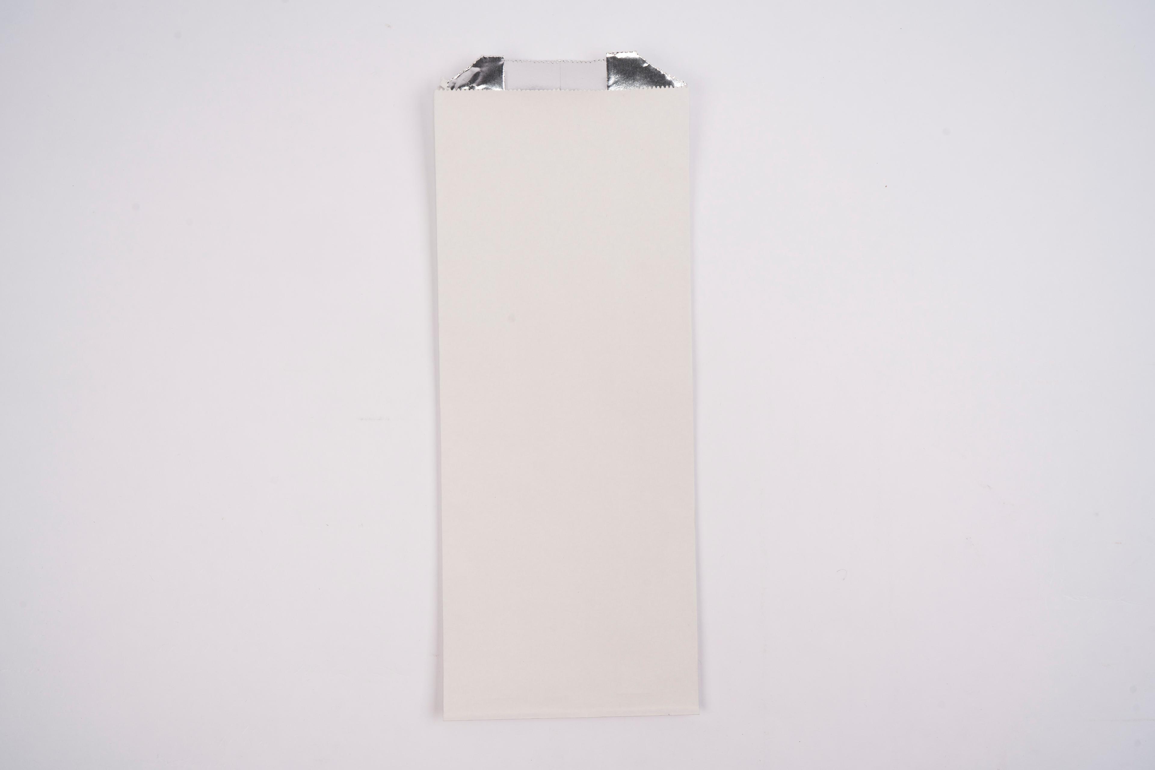 Bag 5.25X3.25X12 IN 1 QT Foil-Lined Paper White Gusset 1000/Case