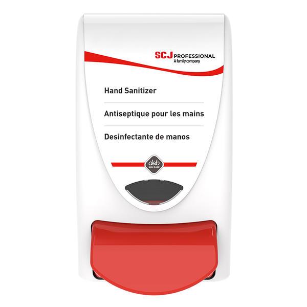 Proline Hand Sanitizer Dispenser Foam 1000 mL White Red Plastic Manual Surface Mount 1/Each