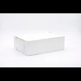 Easy Lock Cake Box 15X11X5 IN SUS Paperboard CRB White Rectangle Lock Corner 1-Piece 100/Bundle