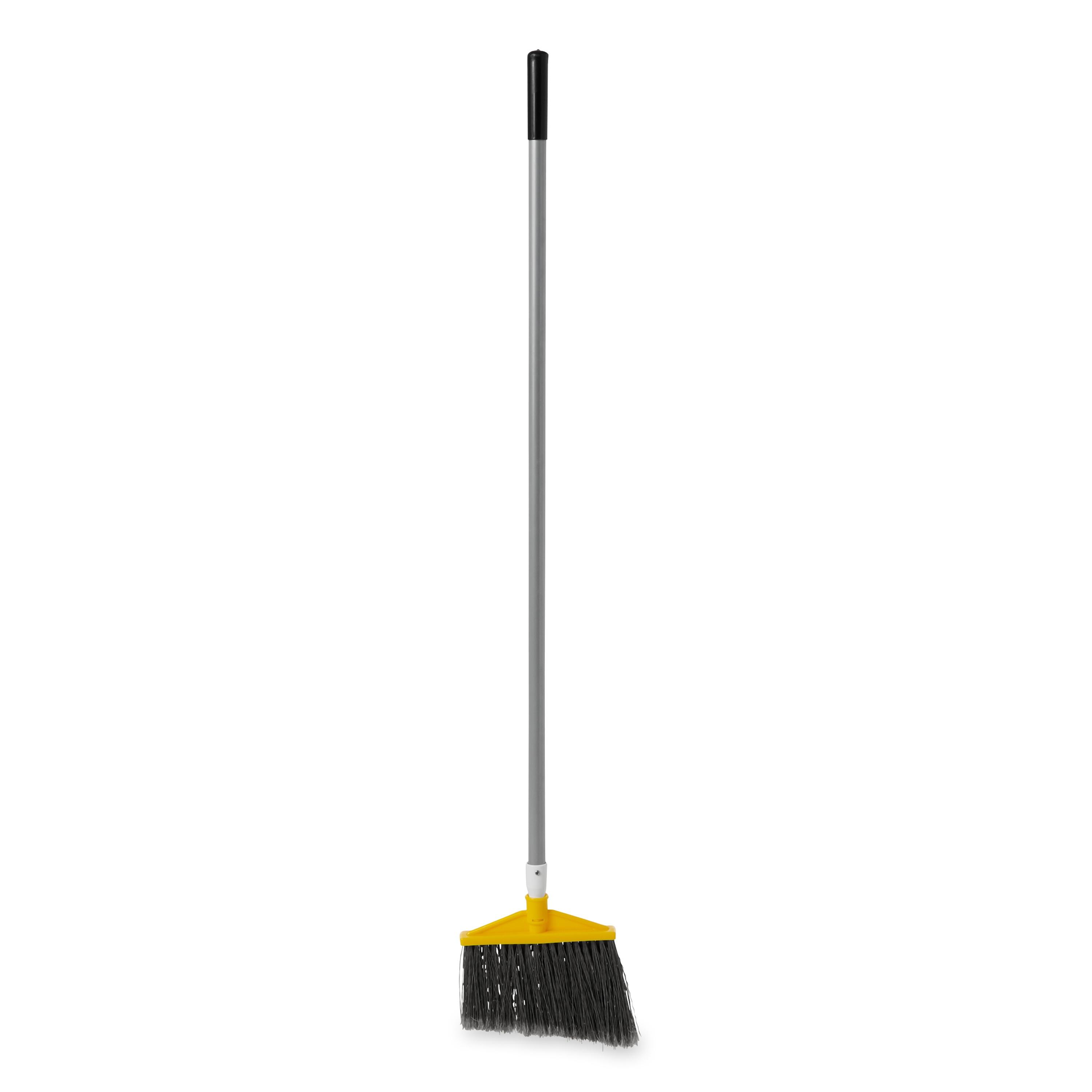 Broom Handle Gray Yellow Aluminum Angled 1/Each