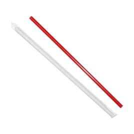 Victoria Bay Giant Straw 10.25 IN PP Red Paper Wrapped 300 Count/Pack 4 Packs/Case 1200 Count/Case