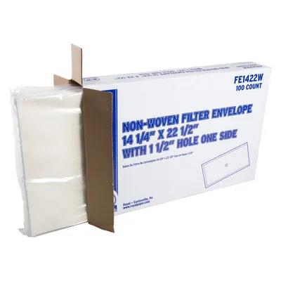 Fryer Filter Envelope 14X22.25 IN Non-Woven Paper 1.5 Inch Hole 100 Count/Pack 1 Packs/Case 100 Count/Case