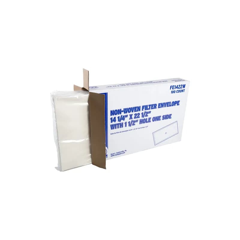 Fryer Filter Envelope 14X22.25 IN Non-Woven Paper 1.5 Inch Hole 100 Count/Pack 1 Packs/Case 100 Count/Case