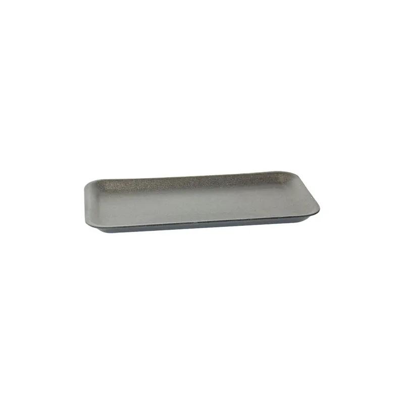 10S Meat Tray 10.75X5.75X0.5 IN Polystyrene Foam Black Rectangle Light Weight 500/Case