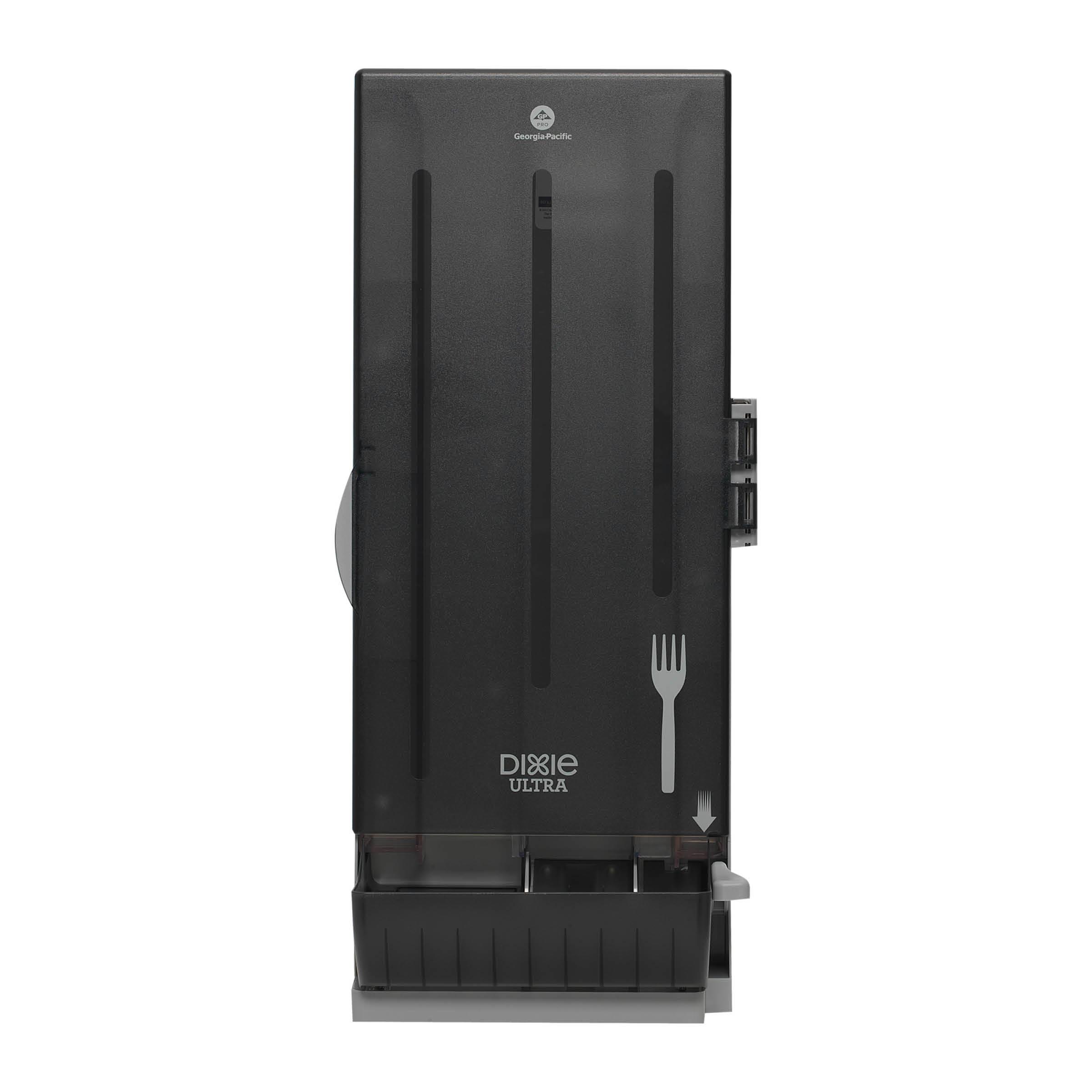 Dixie® Ultra SmartStock® Series-O Classic Fork Dispenser Translucent Black 1/Case