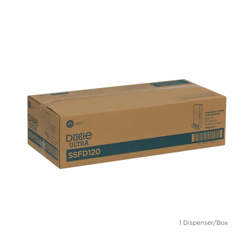 Dixie® Ultra SmartStock® Series-O Classic Fork Dispenser Translucent Black 1/Case