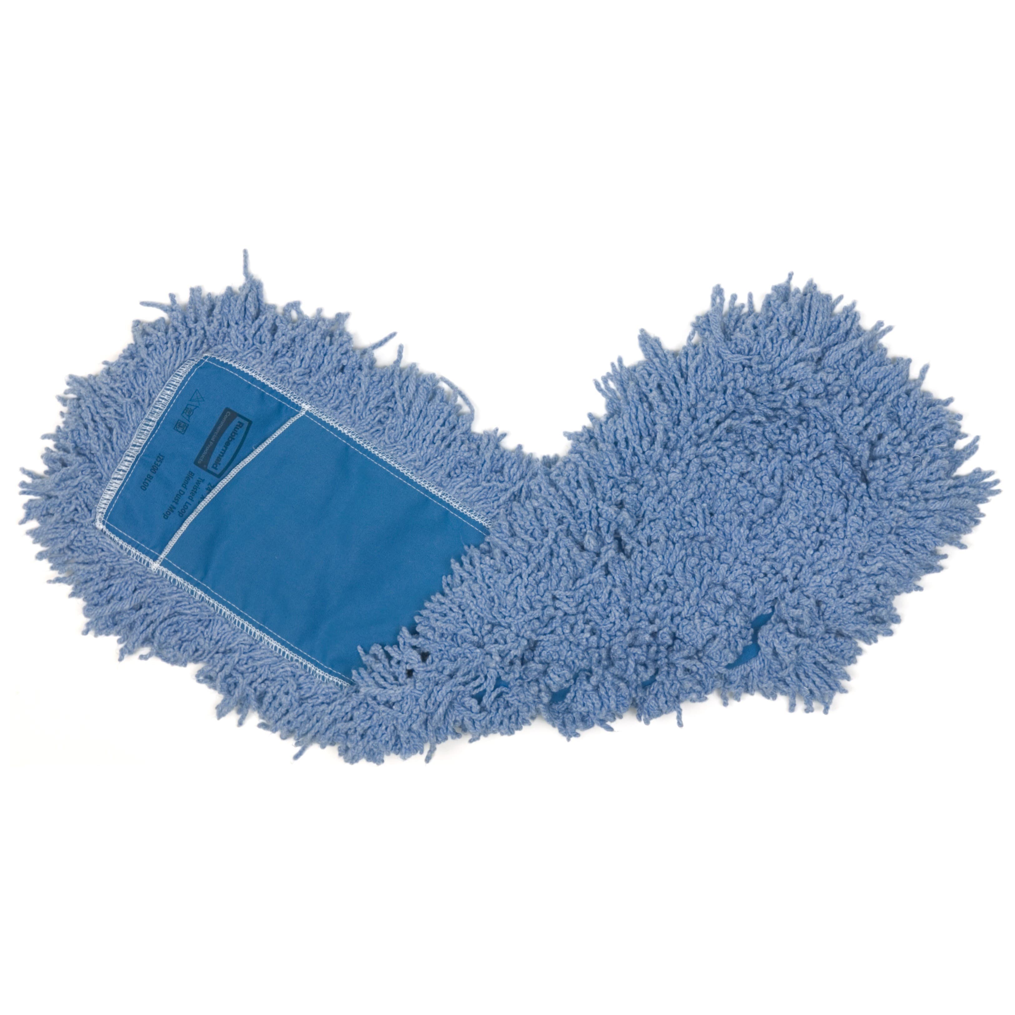 Dust Mop Head 24X5 IN Blue Cotton Polyester Blend PET Twisted Loops 12/Case