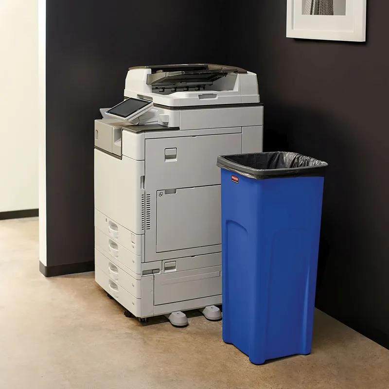 Untouchable® 1-Stream Recycling Bin 16.5X15.5X30.9 IN 23 GAL Blue Square Resin 1/Each