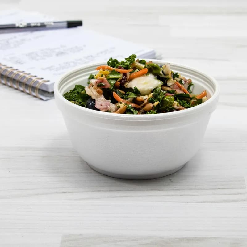 Dart® J Cup® Bowl 12 OZ EPS White Round Insulated 50 Count/Pack 20 Packs/Case 1000 Count/Case