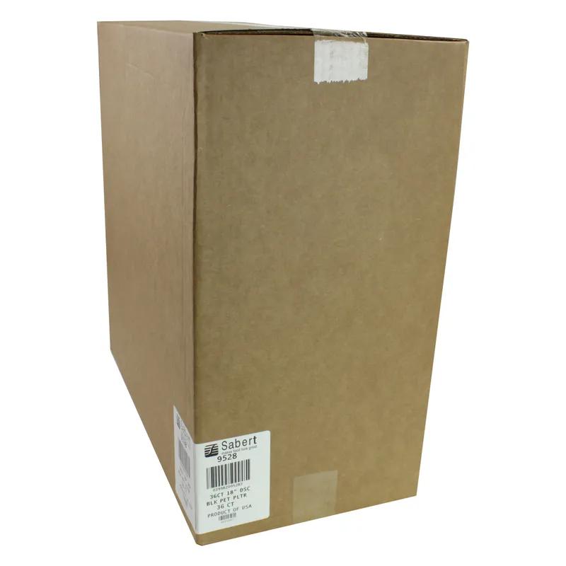 Serving Tray Base 18X1.5 IN 6 Compartment PET Black Round 36/Case