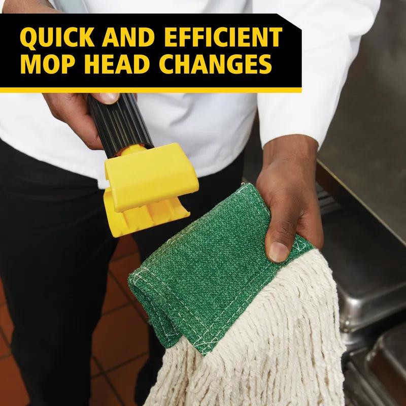 Gripper® Mop Handle 60 IN Gray Yellow Clamp Style Clamp Style 1/Each