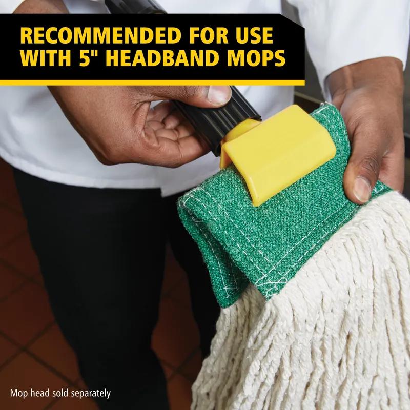 Gripper® Mop Handle 60 IN Gray Yellow Clamp Style Clamp Style 1/Each