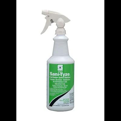 Sani-Tyze® Fragrance Free Sanitizer 1 QT Multi Surface Neutral RTU Quat 12/Case