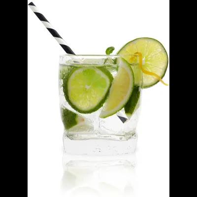 Cocktail Straw 0.2X5.7 IN Paper Black Wrapped 500 Count/Pack 6 Packs/Case 3000 Count/Case