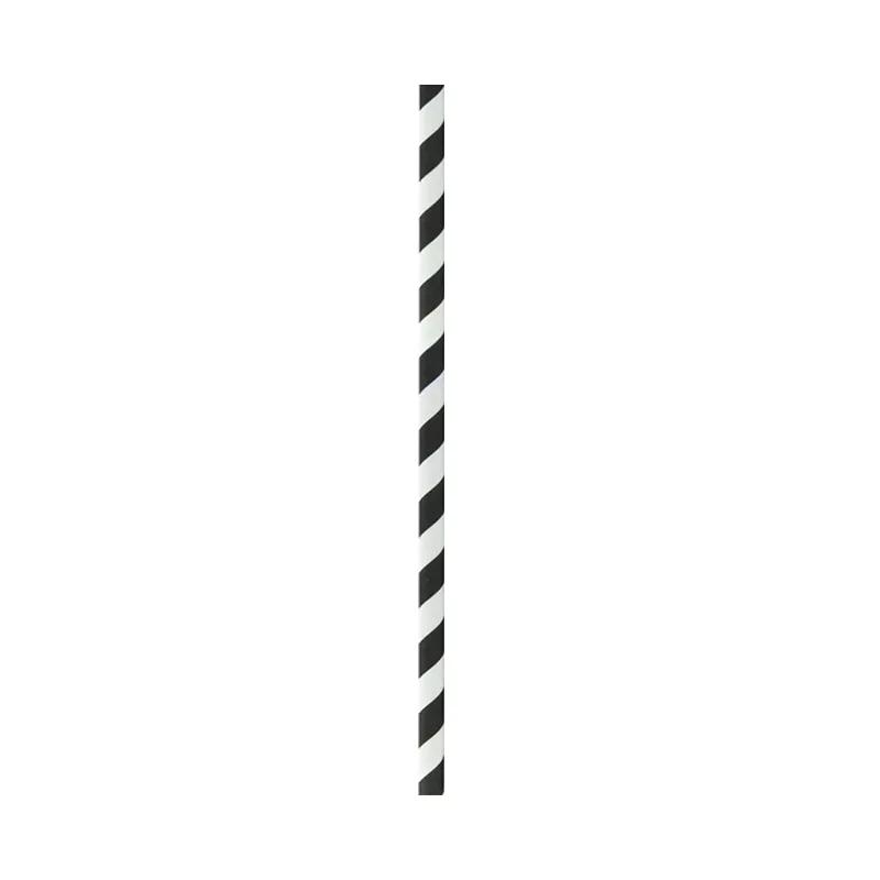 Cocktail Straw 0.2X5.7 IN Paper Black Wrapped 500 Count/Pack 6 Packs/Case 3000 Count/Case