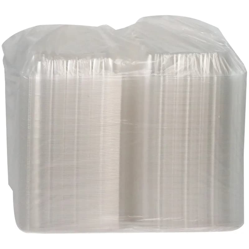 Take-Out Container Hinged With Dome Lid Medium (MED) 8.5X8.3X3 IN OPS Clear Square 200/Case