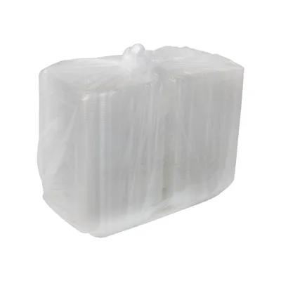Take-Out Container Hinged With Dome Lid Medium (MED) 8.5X8.3X3 IN OPS Clear Square 200/Case