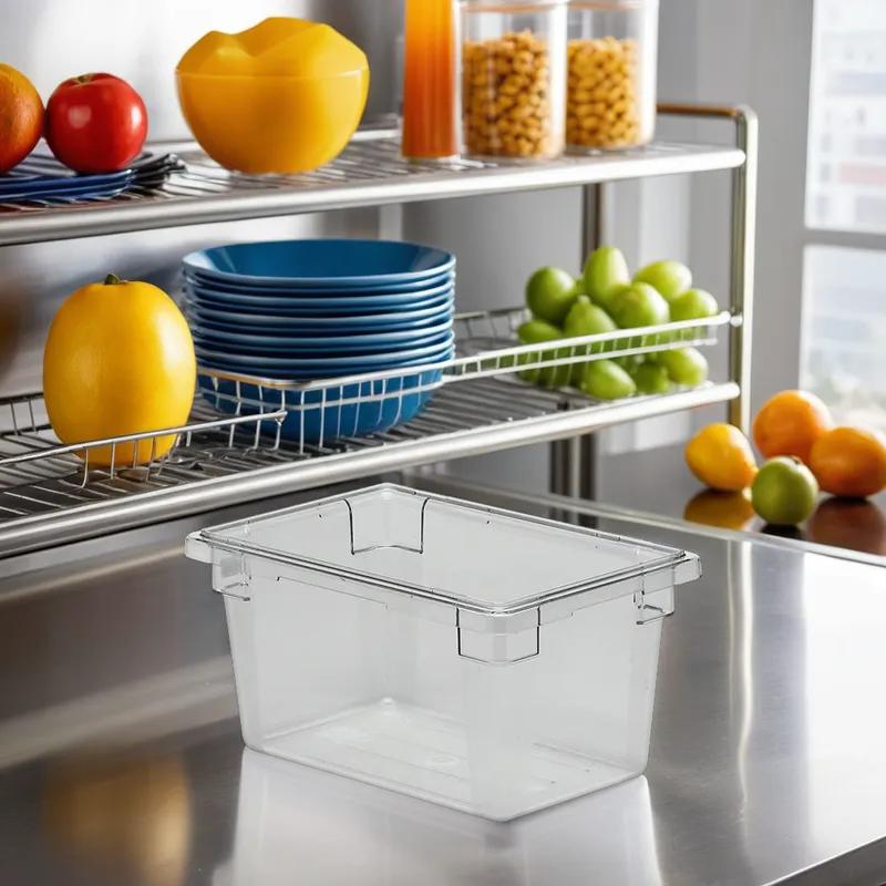 Camwear® Food Storage Box Large (LG) 12X18X9 IN Clear 6/Case