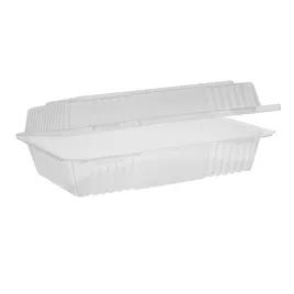Take-Out Container Hinged With Dome Lid 9.25X6.25X2.625 IN OPS Clear Rectangle 200/Case