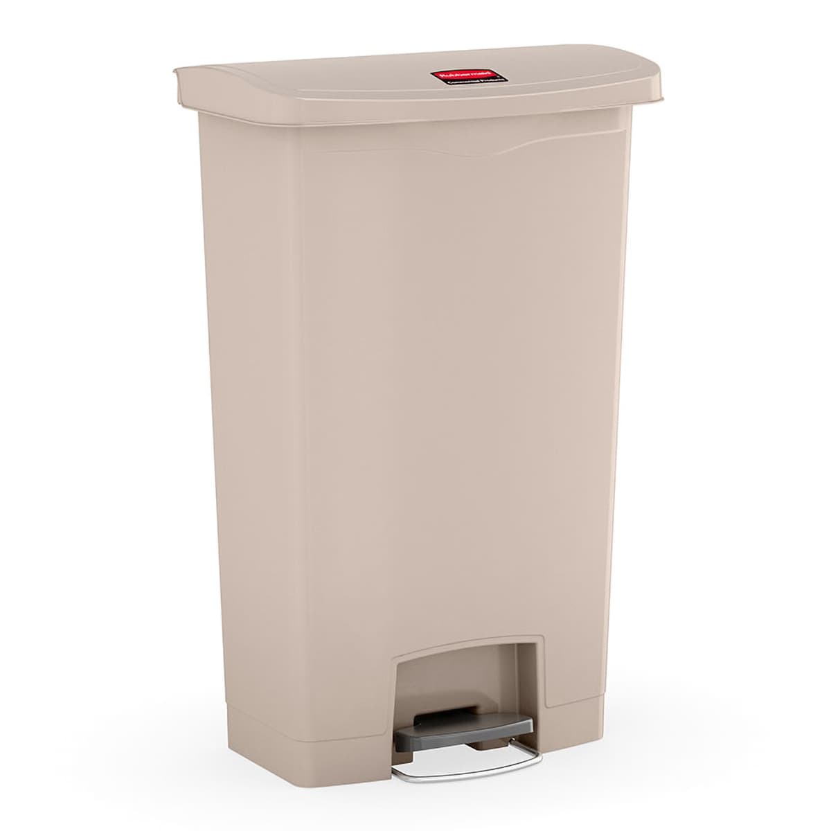 Slim Jim® Trash 1-Stream Trash Can 21.15X14.01X32.73 IN 18 GAL 72 QT Beige Resin With Hinged Lid Step-On Slim 1/Each
