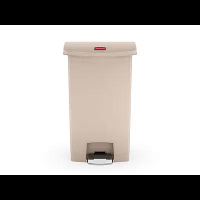 Slim Jim® Trash 1-Stream Trash Can 18 GAL 72 QT Beige Rectangle Resin With Hinged Lid Step-On  1/Each