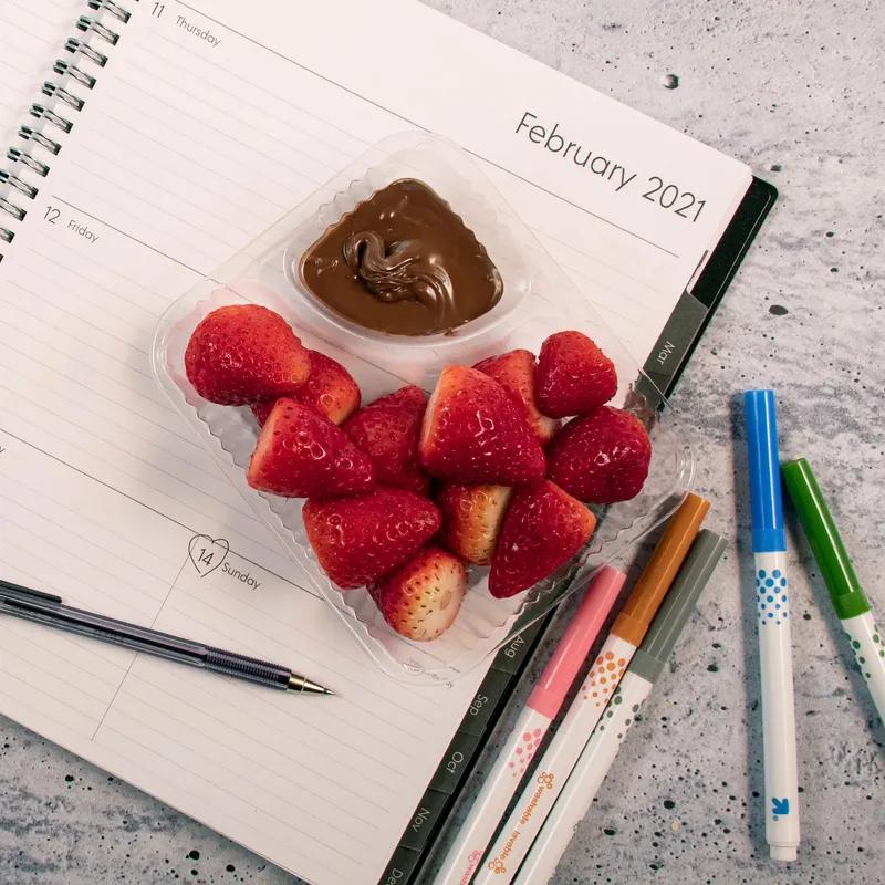 Dart® ClearPac® Nacho Take-Out Tray Small (SM) 5.99X4.95X1.53 IN 2 Compartment OPS Clear 125 Count/Pack 4 Packs/Case