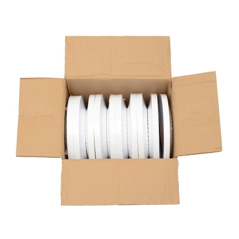 Plate 9 IN Plastic White Silver Round 120/Case