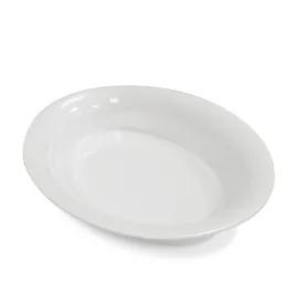 Serving Tray 11X16 IN Plastic White Oval Deep 25/Case