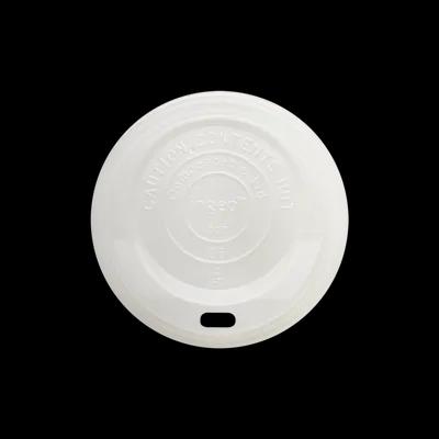 Lid Dome 3.3X0.7 IN CPLA White For 8 OZ Hot Cup Sip Through 1000/Case