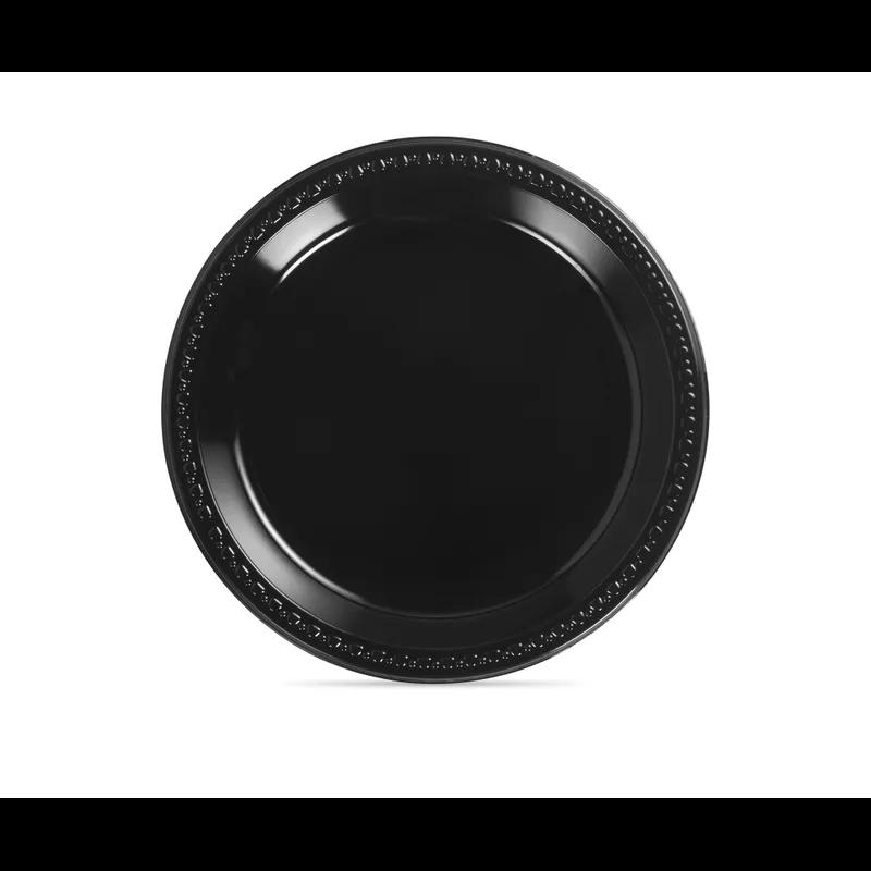 Plate 10.25 IN PS Black Round Heavy Duty 500/Case