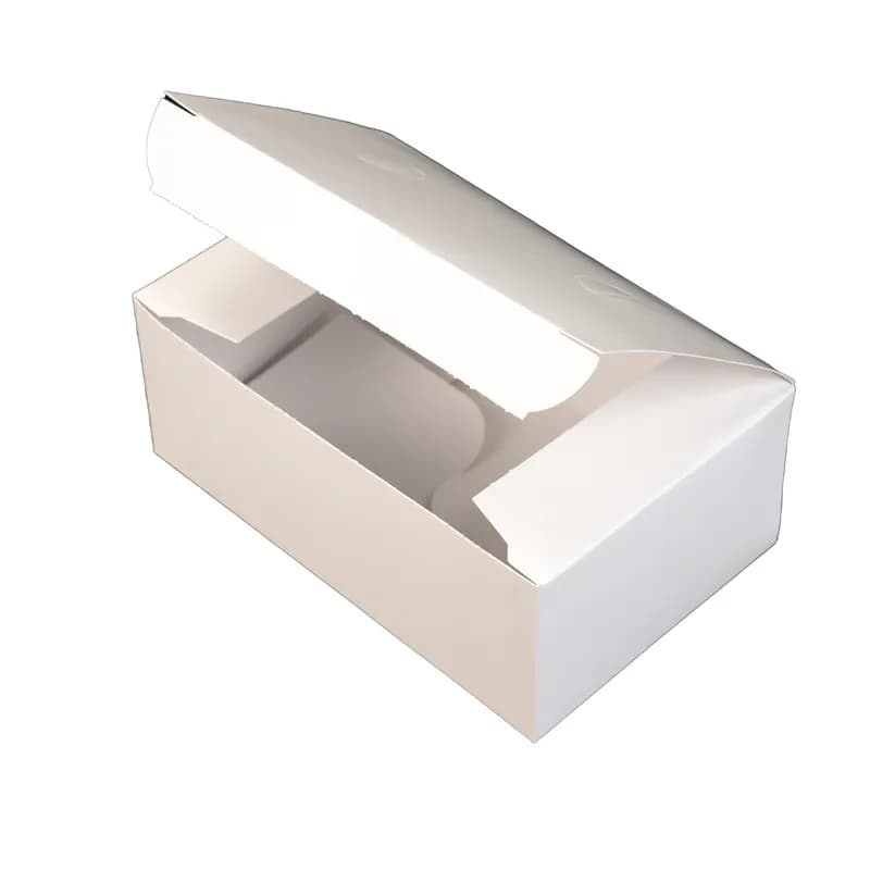 Take-Out Box Tuck-Top 7X4.5X2.75 IN SBS Paperboard White Rectangle 500/Case