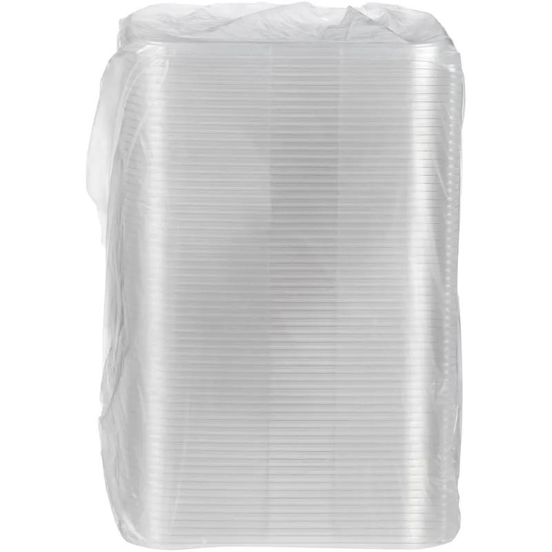 Lid Flat 8.4X6.1X0.323 IN 3 Compartment PET Clear Square For 26-36 OZ Compartment Tray 300/Case