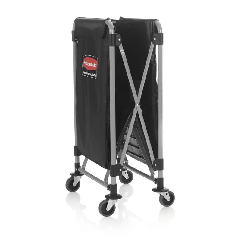 Executive Series™ Collapsible X-Cart 35.70X24.10X34.00 IN 10 Cubic Foot Black Steel Canvas Single Stream 1/Each